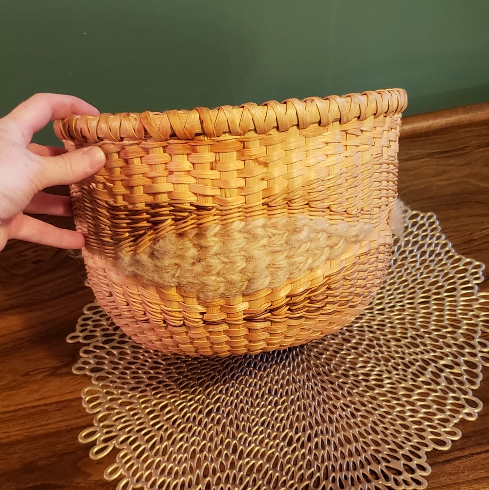 Vintage Hand Woven Basket